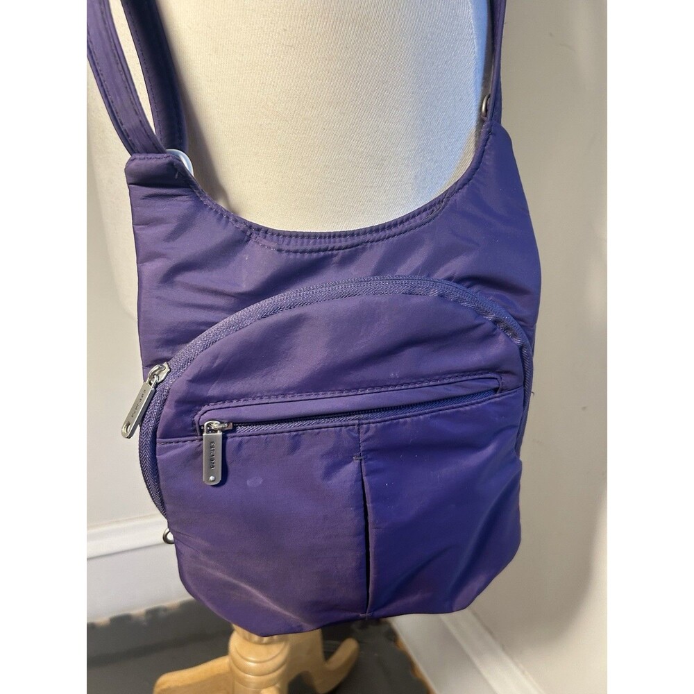 Travelon Purple Anti Theft Crossbody Bag Travel purse / flashlight